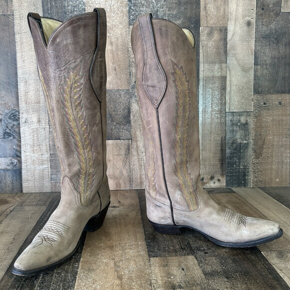 Larry Mahan Tall Western Cowboy Boots Mens 10 D - Picture 2 of 14